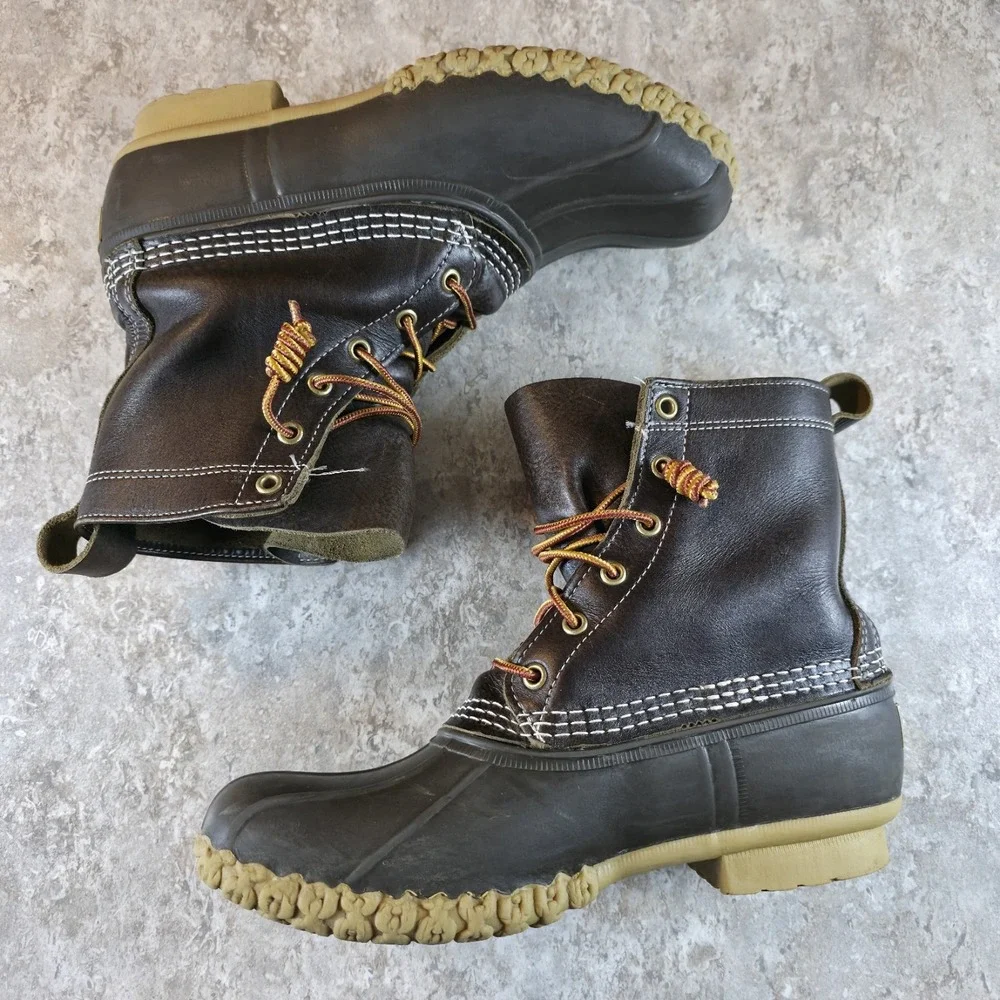 Vintage L.L. Bean Maine Hunting Shoe Waterproof Duck Boots Mens 7 / Womens 8.5
